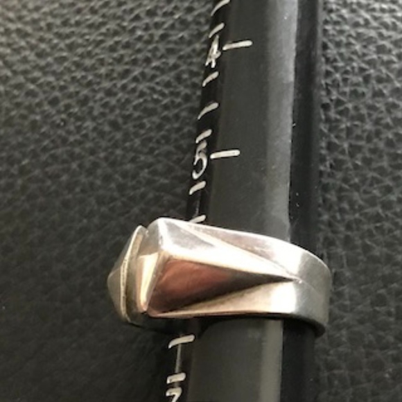 Sold- do it bid Anna Greta Eker Sterling Prism ring sz 6 - Picture 4 of 8